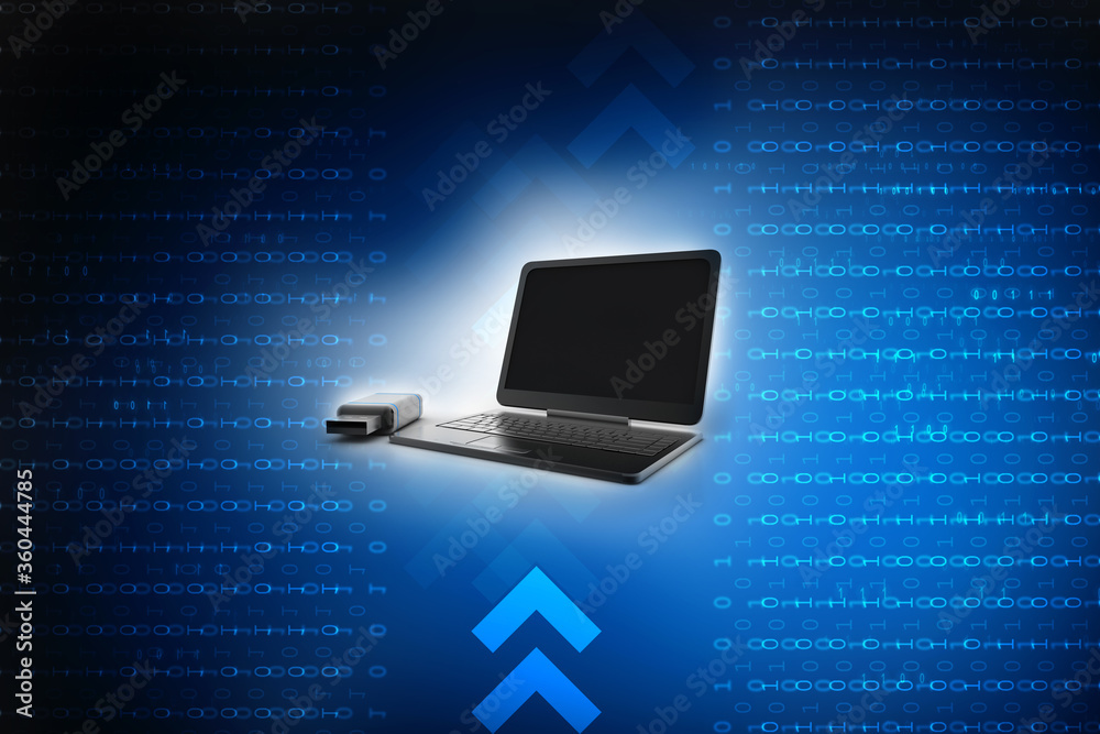 3d rendering laptop with usb cable
3d rendering laptop with usb cable