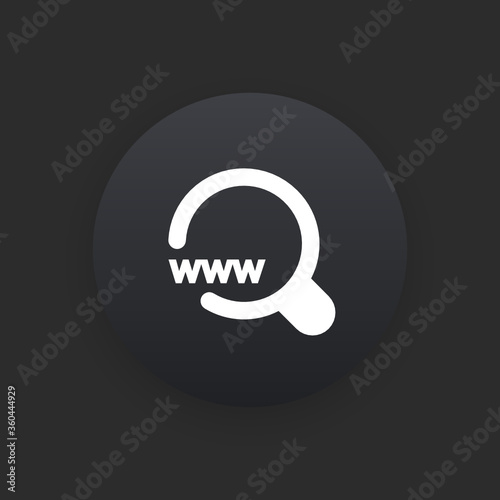 Keywoard Search -  Matte Black Web Button photo