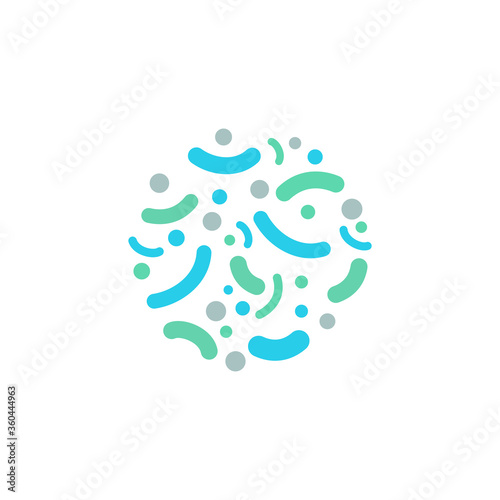 Probiotic Bacteria icon vector logo