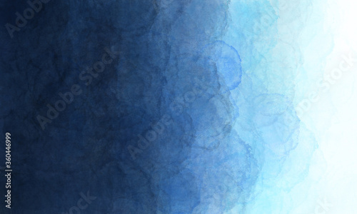 Abstract blue watercolor gradient paint. Liquid fluid grunge texture background. Blank for luxury brochure invitation ad or web template, paper art canvas paint layout.