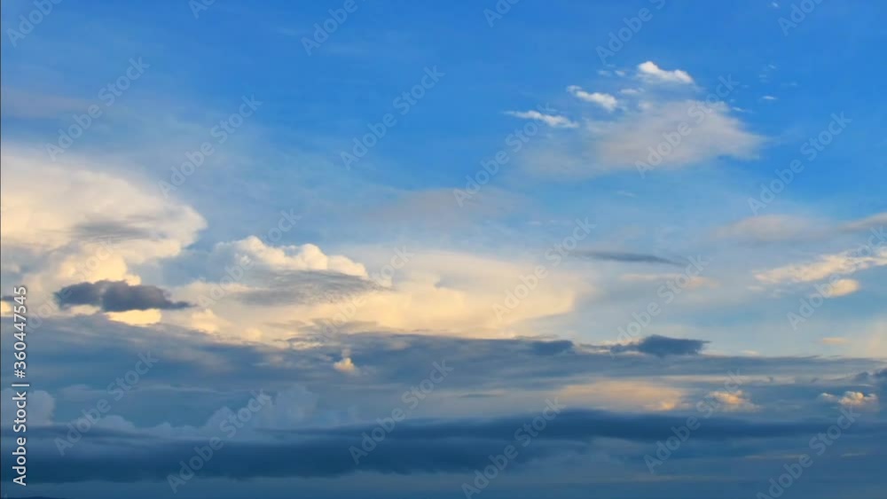 Time Lapse of  beautiful blue sky with a  clouds, nature background. Sky with clouds summer weather nature cloud blue