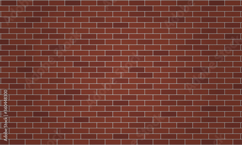 Dark brown and reddish brick wall. Red brick wall. Wallpaper Background Vector illustration. EPS10