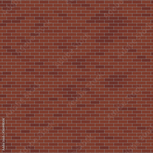 Brown brick wall, Dark brown brick wall, brick wall background, brown brick wall background. Vector illustration.