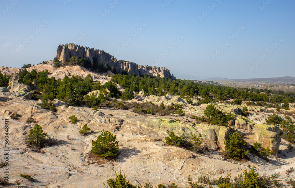 Rock formations in Phrygian Valley, Turkey