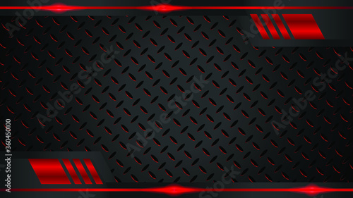 Red metallic Abstract Background with black texture.