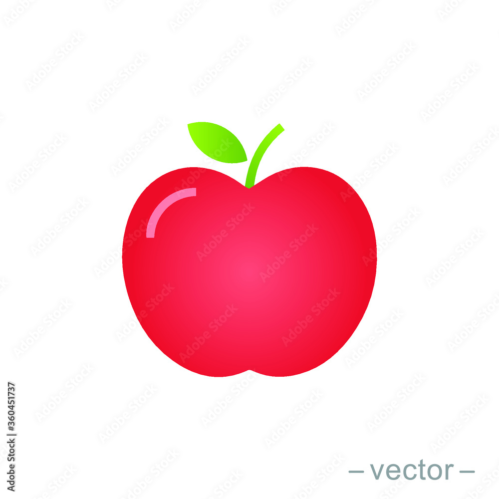 Apple vector, back to school gradient style icon. Eps 10. Apple vector, back to school gradient style icon. Eps 10.