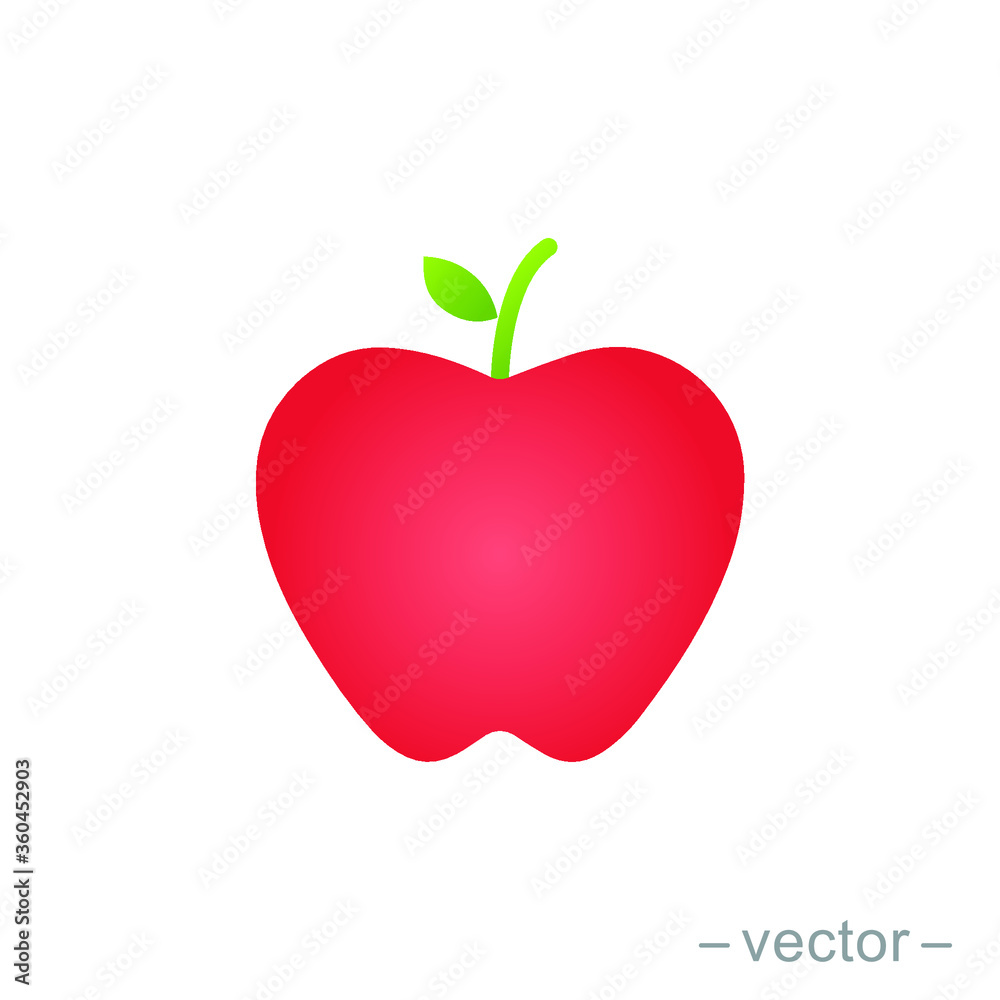 Apple vector, back to school gradient style icon. Eps 10. Apple vector, back to school gradient style icon. Eps 10.