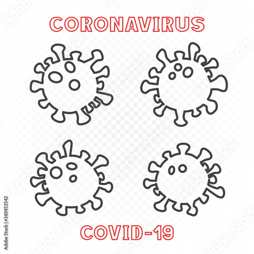 coronavirus covid-19 outline design symbol