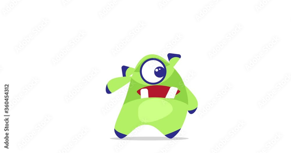 Animation cute Monster dancing. Animation cute Monster dancing.