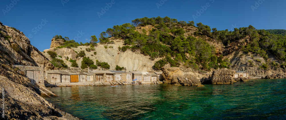 casetas de varadero, Es Portitxol, Municipio de  Sant Joan de LabritjaIbiza, balearic islands, Spain