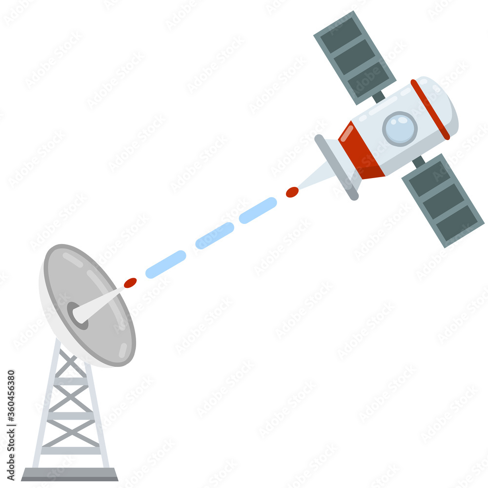 Antenna for receiving radio and television signals. Radar tower. Radio