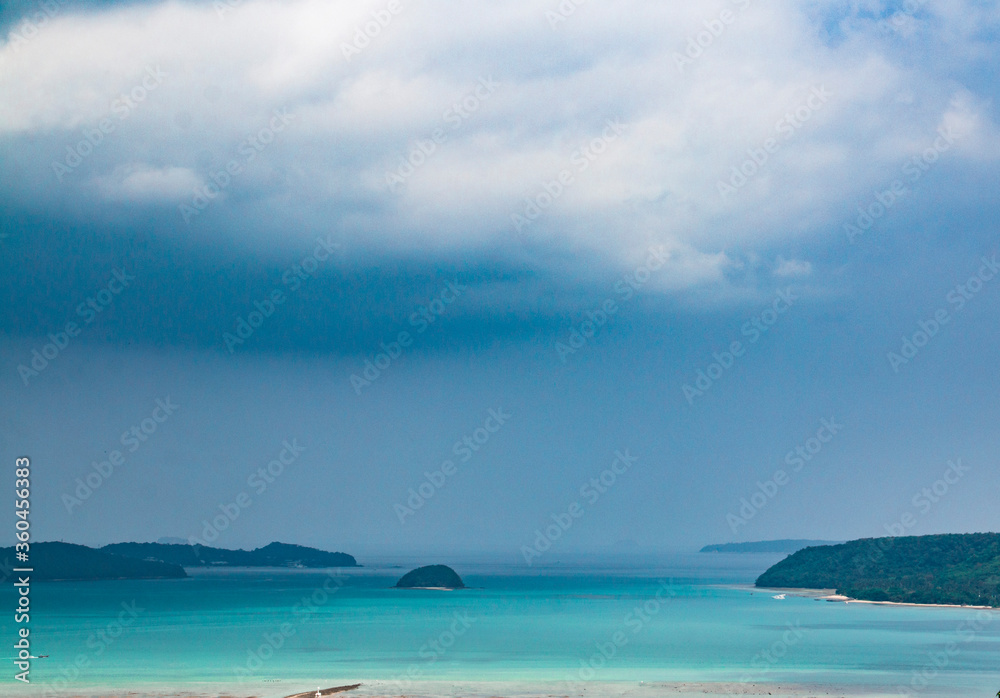Cloudy day at sea in Thailand