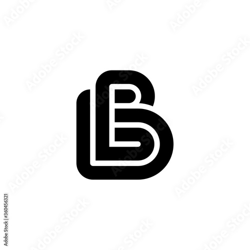 Thick Rounded Line Letter Logotype B © Robert Goudappel
