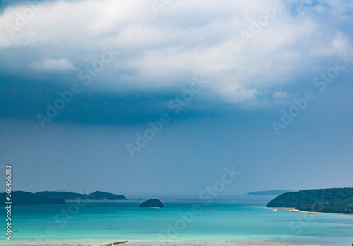 Cloudy day at sea in Thailand