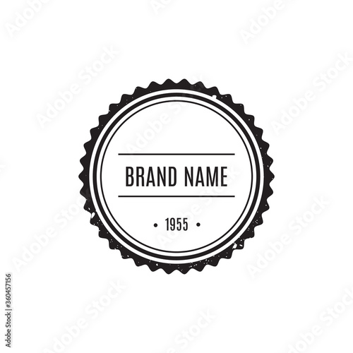 Vintage badge vector illustration. Retro logotype vector.
