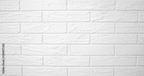 White decorative brick. Interior wall design.