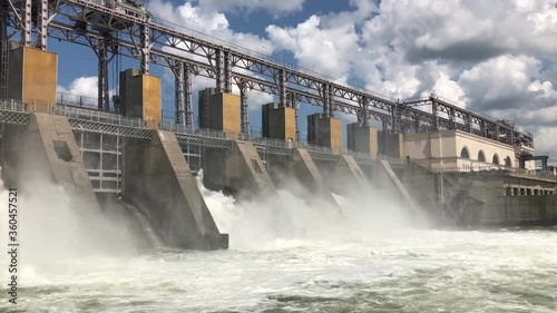Hydro Power Plant Dam, Dubasari, Moldova, Dniester river