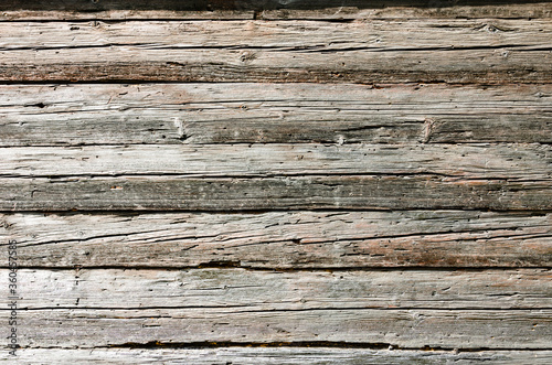 Old weathered rustic wooden texture background, a wall with natural pattern - top view Image