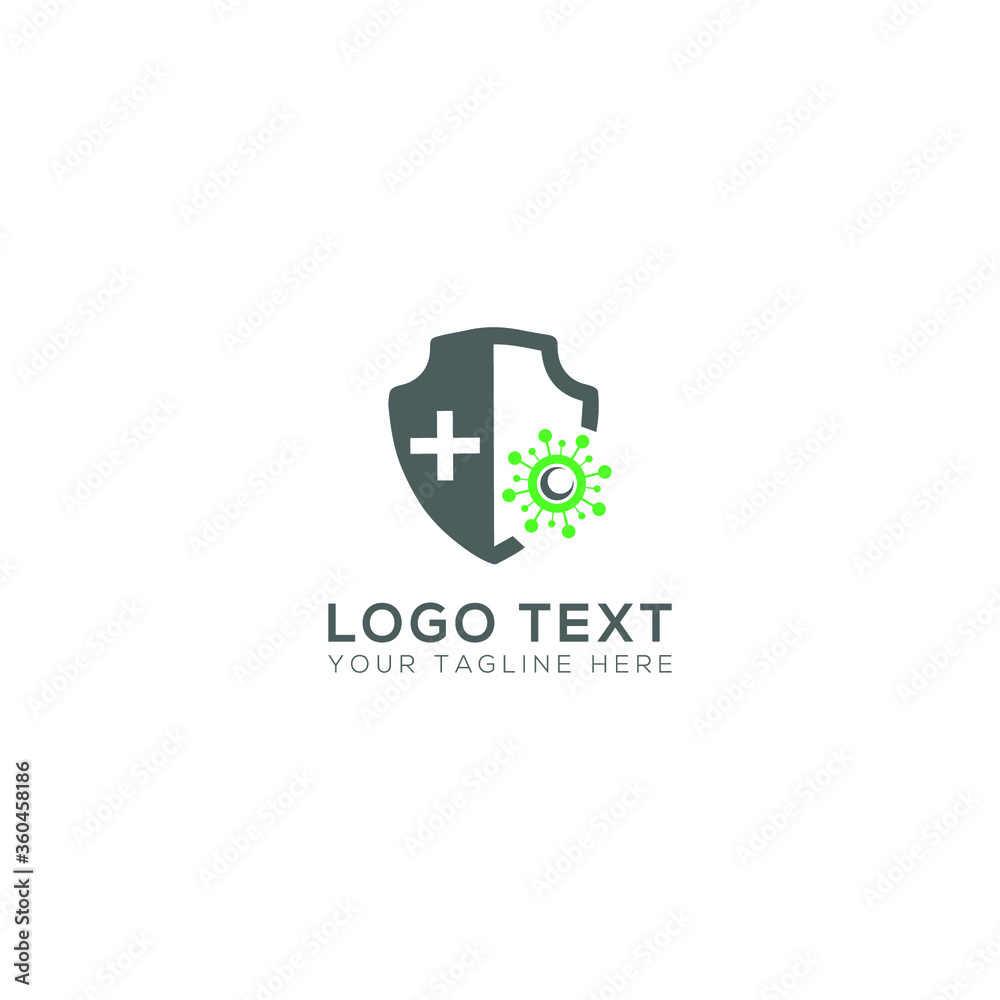 Corona Virus Bacteria Security Logo Design Corona Virus Bacteria Security Logo Design