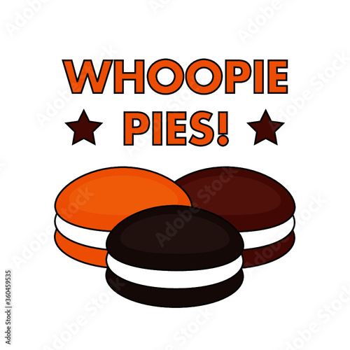 whoopie pie sign logo vector photo