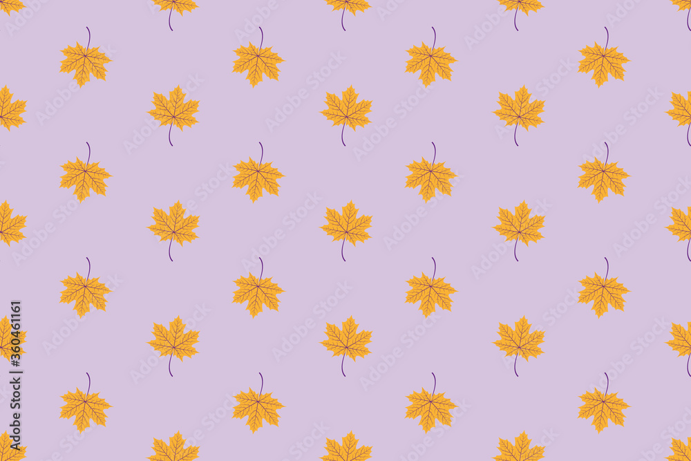 Autumn background with maple leaves. Seamless texture.