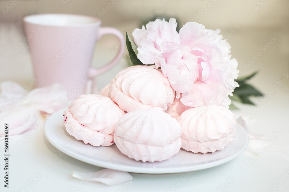 Breakfast with coffee peony Breakfast with coffee peony