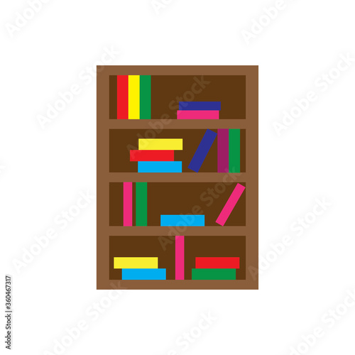 bookcase color icon illustration. vector design