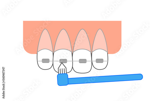 Tuft brush toothpaste leftover food