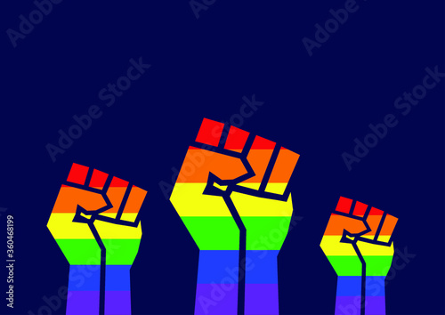 LGBT Gay pride fists equality