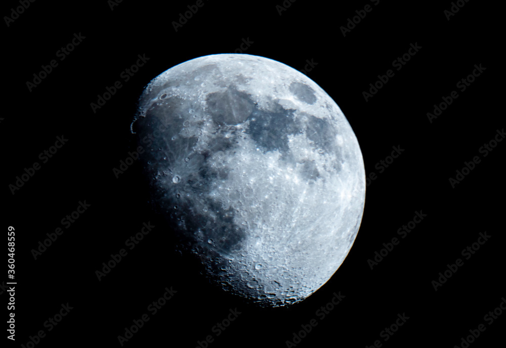Blue tinted waning gibbous moon Blue tinted waning gibbous moon