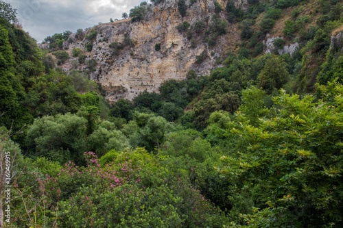 Anapo River Gorge, Hyblean Plateau, Sicily, Italy photo