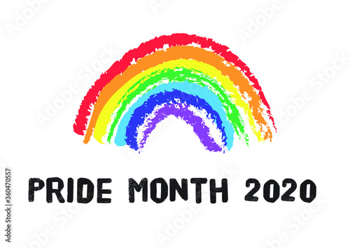 Pride month 2020 rainbow vector