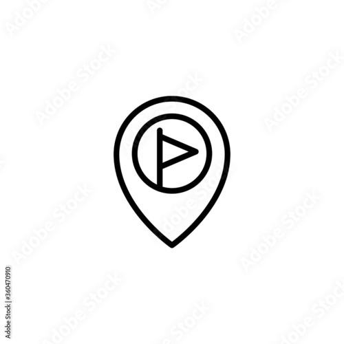 Maps and flags vector icon in black line style icon, style isolated on white background Free Download Maps and flags vector icon in black line style icon, style isolated on white background - GFXLoad