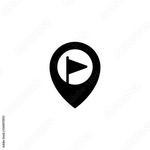 Free Download Maps and flags vector icon in black flat glyph, filled style isolated on white background - GFXLoad