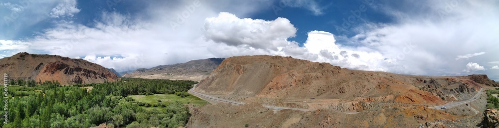 Altai republic. Panorama of the Altai mountains, Russia. Altai republic. Panorama of the Altai mountains, Russia.
