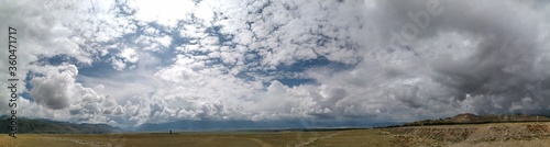 Altai republic. Panorama of the Altai mountains, Russia.