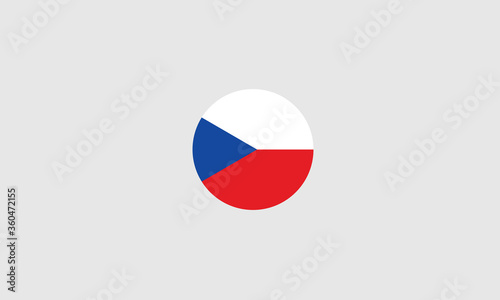 Czech Republic / Czechia flag circle vector illustration