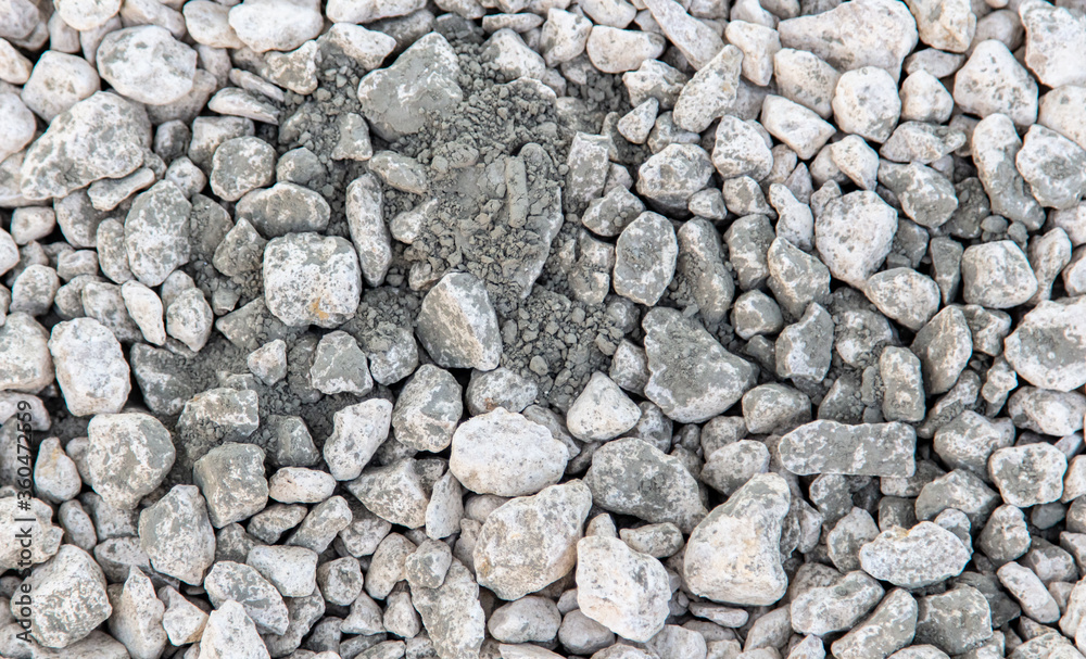 Concrete on rocky soil at a construction site. Concrete on rocky soil at a construction site.