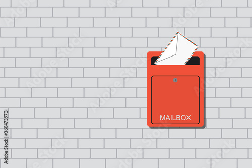 Obraz na plátně Red mailbox with letter