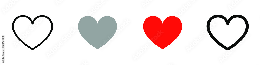 Heart vector collection. Love symbol icon set. EPS 10 Heart vector collection. Love symbol icon set. EPS 10
