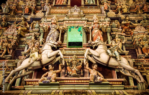 Wall sculpture in an Indian temple