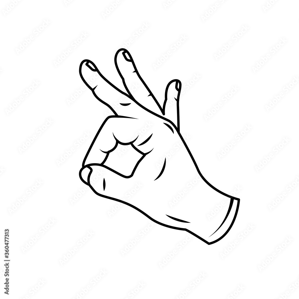 hand ok symbol vector illustration hand ok symbol vector illustration