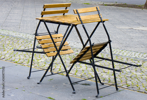 Fotografi Leere Aussengastronomie