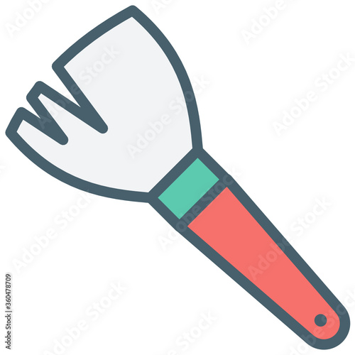 Makeup blush brush Vector color Icon Design, Beauty products on white background