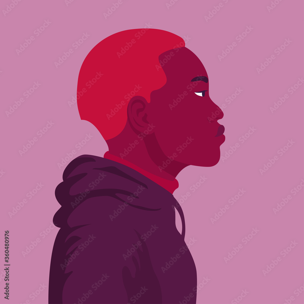 Portrait of an African in a hoodie