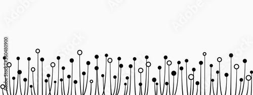 simple hand drawing little minimal dandelion for background, wallpaper, template, header, footer, banner, label, tag etc. vector design.