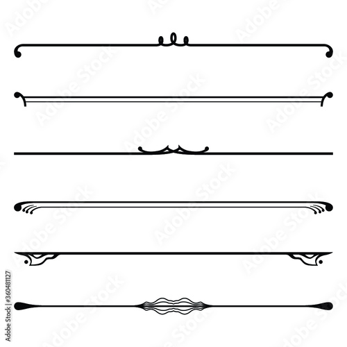 Decorative elements, border and page rules. EPS 10