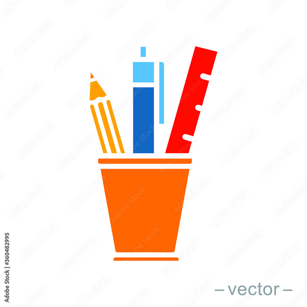 stationery holder icon. Logo element illustration. stationery holder symbol design. colored collection. stationery holder concept. Can be used in web and mobile. EPS 10 stationery holder icon. Logo element illustration. stationery holder symbol design. colored collection. stationery holder concept. Can be used in web and mobile. EPS 10
