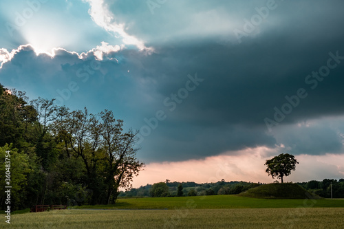 Storm in the fields of Friuli Venezia-Giulia