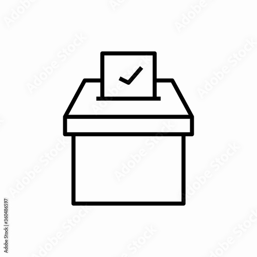 Outline election box icon.Election box vector illustration. Symbol for web and mobile